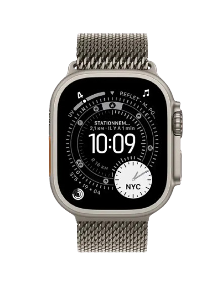Apple Watch Ultra 3 Bracelet Milanais en Titane Naturel-meilleur prix tunisie