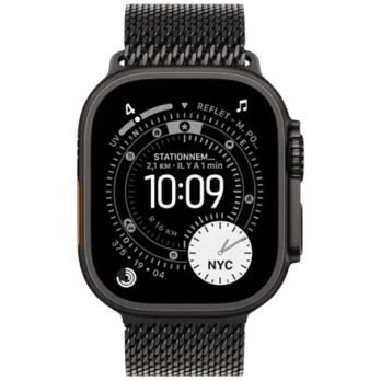 Apple Watch Ultra 3 Bracelet Milanais en Titane Noir-meilleur prix tunisie