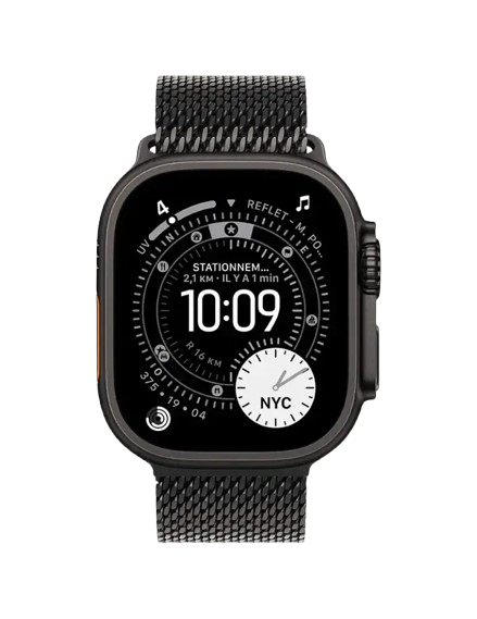 Apple Watch Ultra 3 Bracelet Milanais en Titane Noir-meilleur prix tunisie