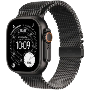 Apple Watch Ultra 3 Bracelet Milanais en Titane Noir-meilleur prix tunisi