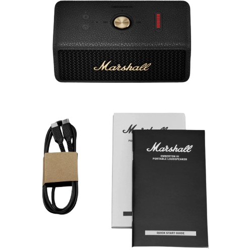 Marshall Emberton III Portable Bluetooth Speaker (Black & Brass)-meilleur prix tunisie